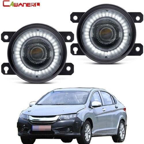 Car Left + Right Fog Light Assembly LED Angel Eye DRL Daytime Running Light 30W 12V For Honda Insight 2010 2011 2012 2013 2014