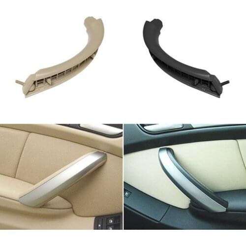 Car Inner Handle Interior Door Panel Pull Trim Cover Beige Black left Right For BMW X5 E53 1999-2006 Car Accessories 51418265078