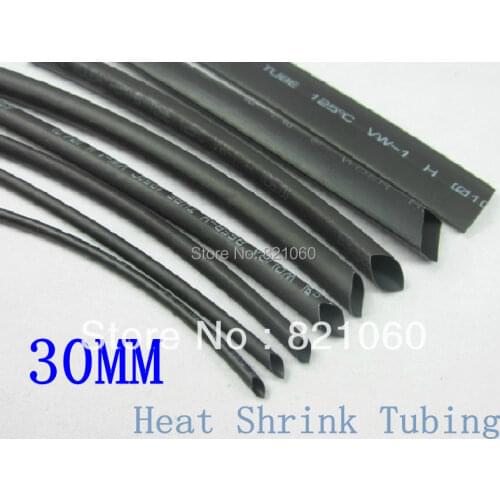 Black Heat Shrinkable Tube 30mm Inner Diameter Insulation 30MM Heat Shrink Tubing