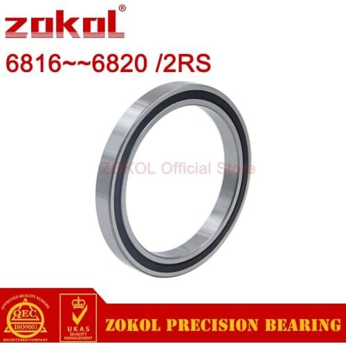 ZOKOL 6820 RS bearing 6820 2RS 1000820 61820 6820-2RS Deep Groove ball bearing 100*125*13mm