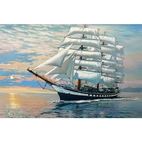 White sailing boat The wooden puzzle 1000 pieces ersion jigsaw puzzle white card adult childrens educational toys