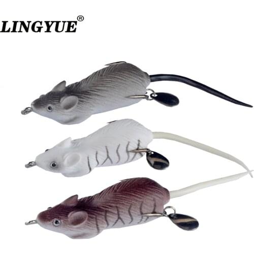 Artificial Fishing Lure Plastic Mouse Lure Swimbait Rat Fishing Bait for pike bass With Hook Fishing Tackle minnow crankbaits
