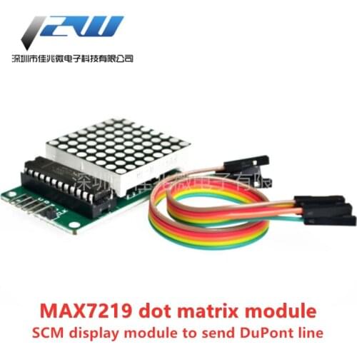 MAX7219 dot LED matrix module 8 * 8 MCU LED display Control module for Arduin o 5V interface module 8x8 input common cathode