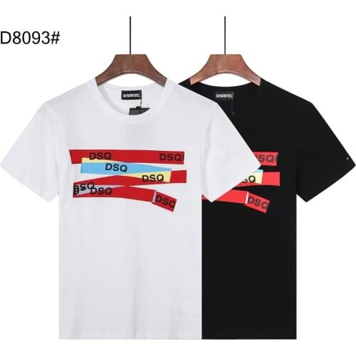DSQ PHANTOM TURTLE Mens Short Sleeve Logo Series Graphic T-Shirt Men Fashion Print Cotton Tees Breathable Quality Tops D8093