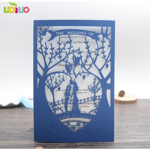 The Latest popular design laser cut unique wedding card designs