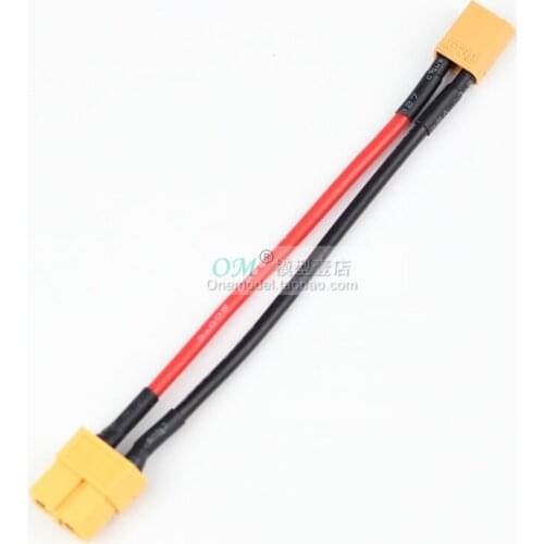 Onemodel /10cm 16AWG XT60 Female Plug to XT30 Male Plug Cable Adapter Connector for Battery Charging Spare Parts RC