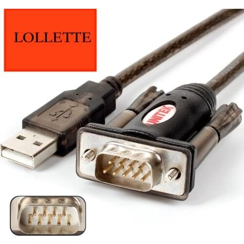 PL2303RA USB to RS232 DB9 Pin Head Serial Connection Line 1.5 m Nickel plated joint Industrial COM interface