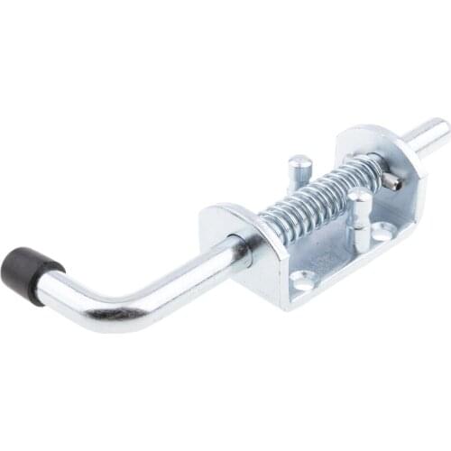 Metal Lock Barrel Bolt Spring Loaded Latch 170mm Long With Grip Heavy Duty