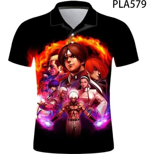 The Kng Of Fighters Polo Homme 3D Printed Polo Shirt Men Fashion Streetwear Casual Ropa De Hombre Harajuku Short Sleeve Ropa