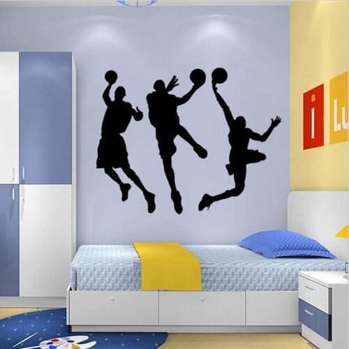 Sports Wall Sticker Basketball Player Sticker Wallpaper home decor Basketball Wall Decals For Kids Rooms Children Bedroom