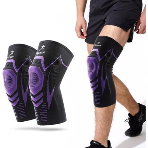 Sports Knee Pads Basketball Elastic Non-slip Patella Brace Kneepad with Support Silicon Padded for Fitness Gear Protector