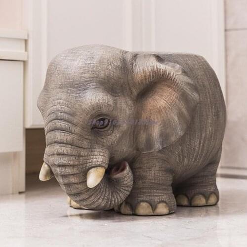Cute European Elephant Shoes Stool Cartoon Animal Shoes Stool Creative Family Living Room Small Stool Tea Table Low Stool