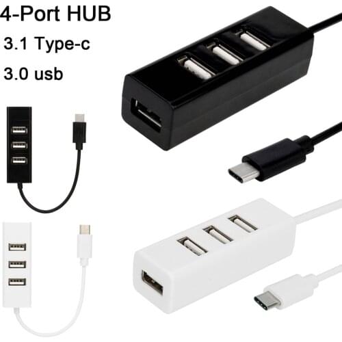 USB Hub Brand New And High Quality New Plug and Play Type-C To 4-Port USB 3.0 Hub USB 3.1 Adapter For PC Apple Macbook 12 New