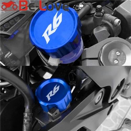 For yamaha YZF R6 2000-2014 2015 2016 2017 2018 2019 2020 YZFR6 YZF-R6 Motorcycle Front & Rear Brake Reservoir Fluid Cover