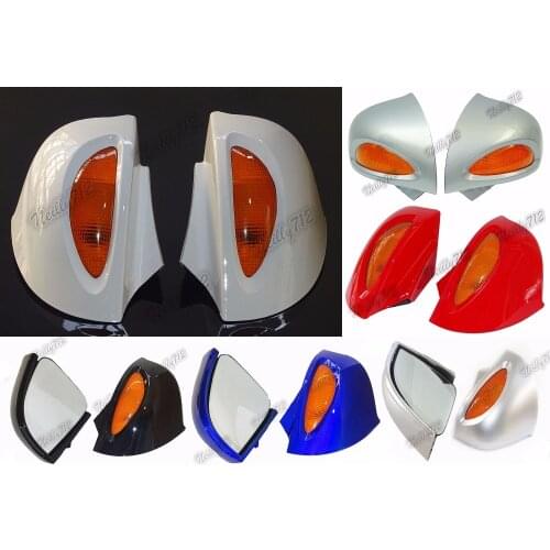 Motorcycle Parts Rear View Mirrors with Turn Signal Lens Silver For BMW R1100RT R1150RT R1100 RT RTP R1150 RT