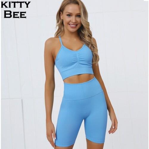 Gym Set Women Seamless Yoga Set Gym Clothes 2 Piece Sport Set Women Tracksuit Push Up Sports Bras Leggings Women Gym Clothing