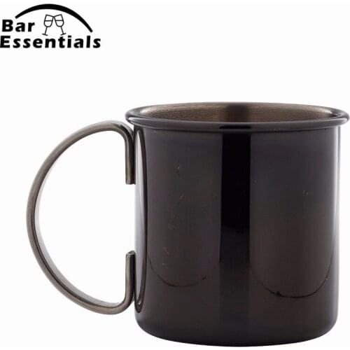 1 Piece 480ml Perfect Hammered Moscow Mule Mug Beer Cup Coffee Stainless Steel-Gunmetal black Plated Cup
