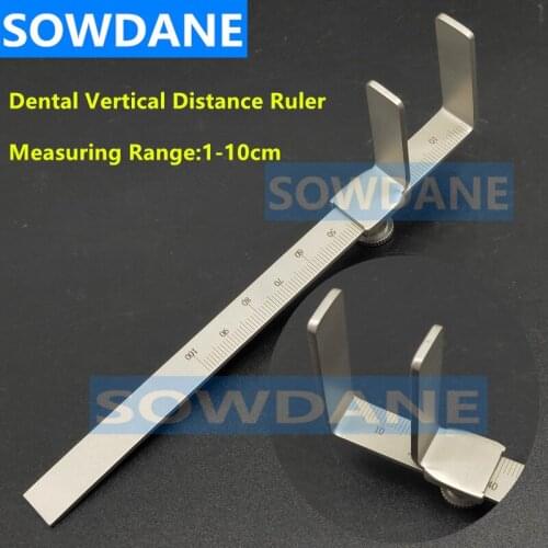 1pc Dental Orthodontic Rulers Material Dental Vertical Distance Caliper Measuring Ruler Caliper stainless steel measuring ruler