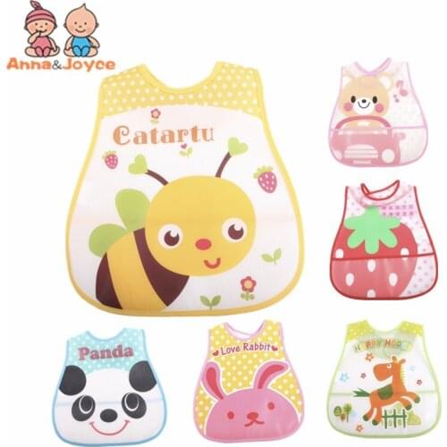 30Pc/lot Baby Bibs EVA Waterproof Lunch Bibs Boys Girls Infants Cartoon Pattern Bibs Burp Cloths 24 designs can choose