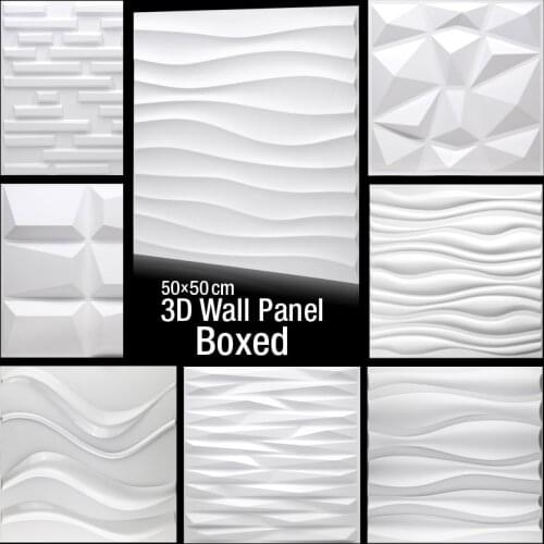 12 pieces 50x50cm 3D tile panel mold plaster wall bathroom kitchen 3D wall stickers living room wallpaper bedroom 3D decoration