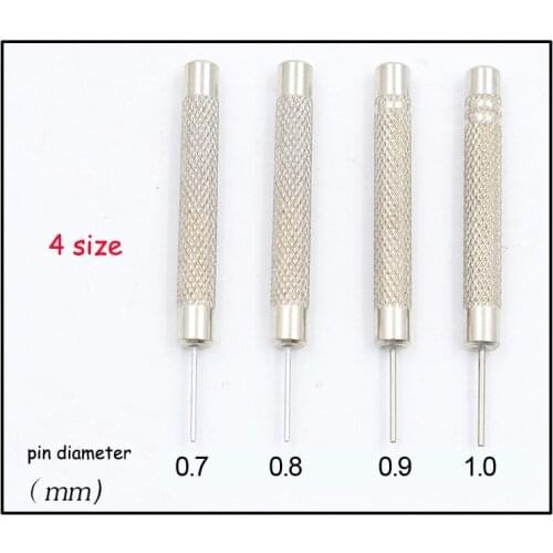 0.7 0.8 0.9 1.0mm size 4pcs a lot new Stainless Steel Pins Punch Watch Band Link Remover Strap Adjuster DIY Repair Tool