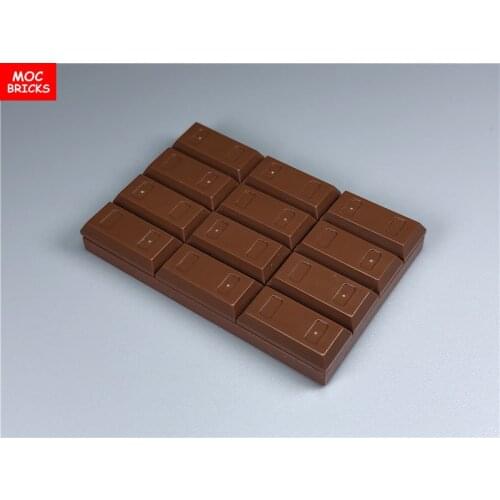 4pcs/lot MOC Bricks City Accessories DIY Food chocolate 12 bars Educational building blocks figure toys for children Dolls gifts