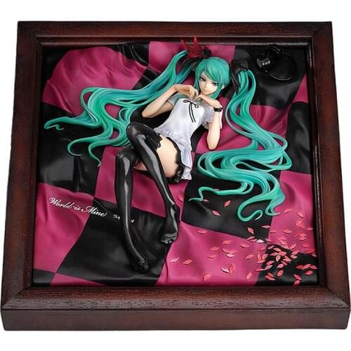 Anime Figurine GSC World Is Mine Photo Frame Hatsune Miku 22cm PVC Action Collection Kawaii Doll Decration Model Kids Toys Gift