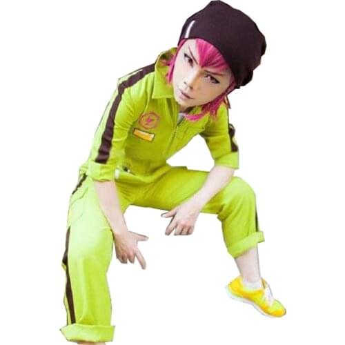 Anime cosplay Super DanganRonpa2 Kazuichi Souda Cosplay Costume Full Set Outfit Men Women Jumpsuit Halloween costumes