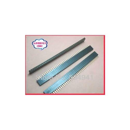 Free Shpping High Quality 4000Pins= 1 *40P 2.54 Pitch Single Row Female Pin Header Connector/40P 2.54 connector 100pcs/lot