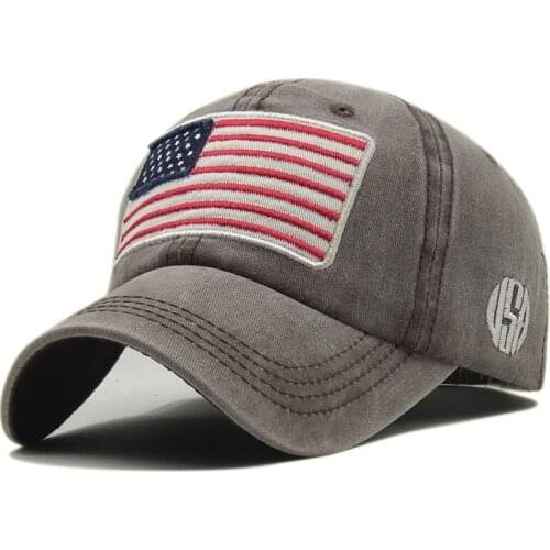 10pcs/lot euroepan style woman man casual flag baseball cap Cotton USA Flag Baseball denim cap