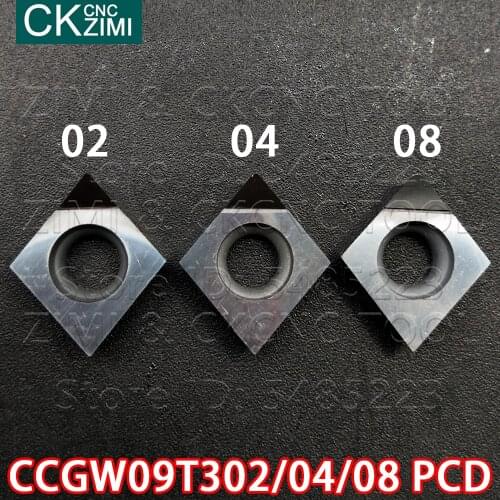 CCMT CCGW09T302 PCD CCGW09T304 PCD CCMT CCGW09T308 PCD Dimamond PCD CNC inserts lathe cutting tools CCMT CCGW 09T3 for aluminum