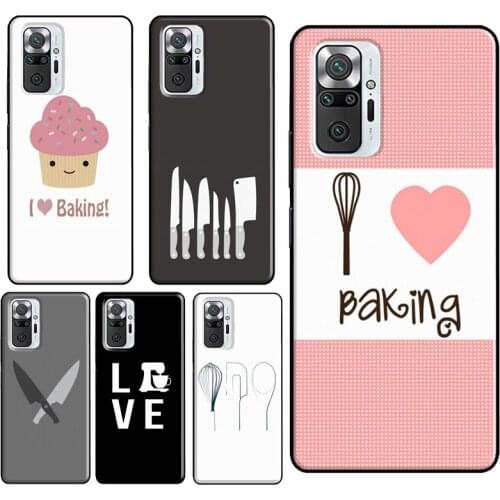 Love Baking Chef Knife Case For Xiaomi Redmi Note 10 Pro 7 8 9 Pro Note 9S 8T Cover For Redmi 9 9A 9C 9T 7A 8A