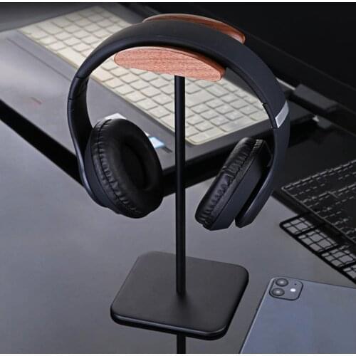Wood Headphone Mount Anti-skid Strong Bearing Capacity Rust-proof Gaming Headset Display Holder for Sony for JBL for ATH