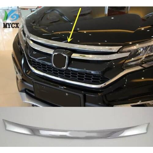 For Honda CRV 2012 2013 2014 2015 Chromed Front Hood Centre Grille Upper Cover Trim 1pcs Car-styling