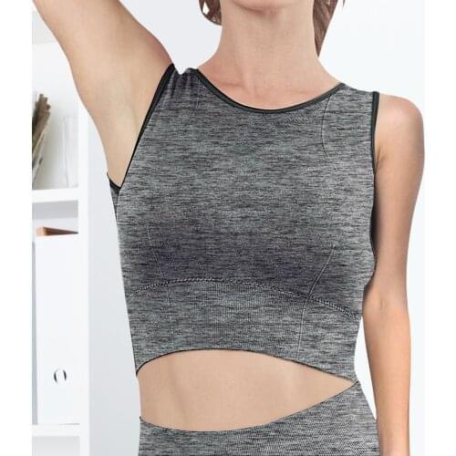 Breathable Sports Bra Seamless Yoga Bra Shockproof Crop Top Women Push Up Sport Bra Gym Workout Top Anti-sweat Fitness Top #J2P