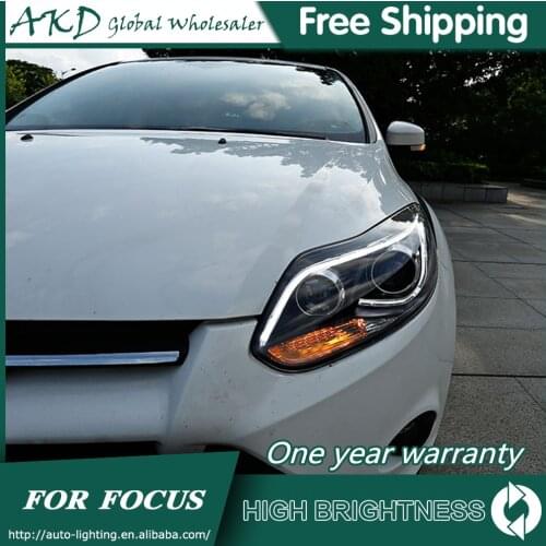 Headlights For Car Ford Focus 2012-2014 Focus 3 DRL Day Running Light Head Lamp LED Bi Xenon Bulb Fog Light Tuning Car Accessory