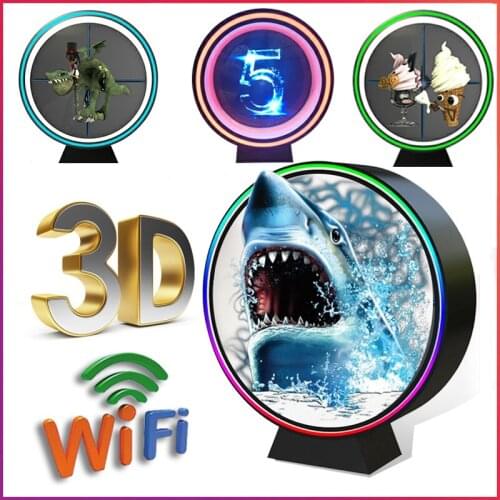 Holographic projection equipment 3d naked eye fan advertising machine without screen display colorful desktop display cover