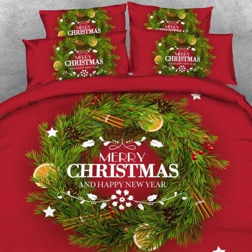 Goldeny 4 Parts Per Set Merry Christmas greetings 3d bed linen set comforter cover bedding sets