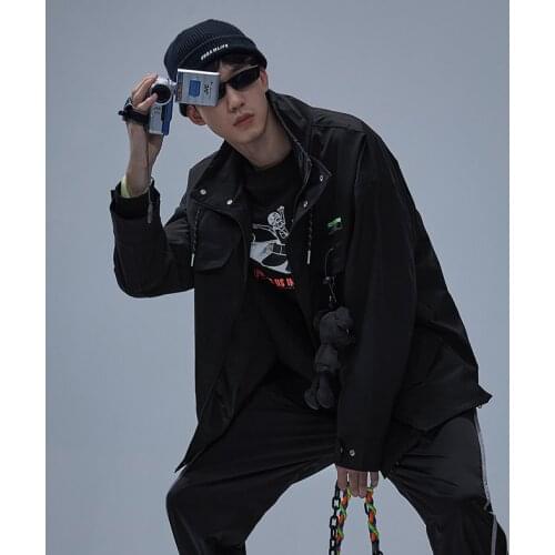 SEMIR Jacket Men Coat 2021 Autumn New Trend Tooling MenS Port Style Loose Clothes Doll Pendant Trend Clothes