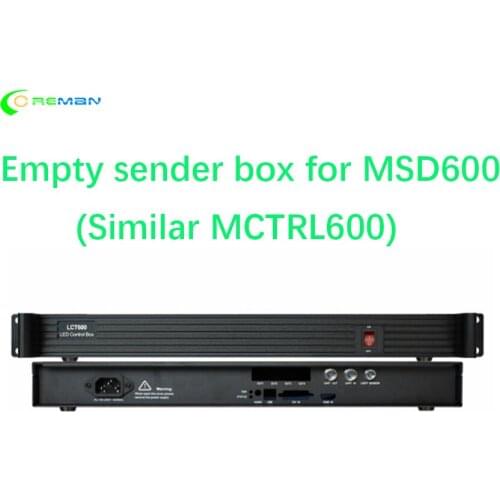 LCT600 full color led sending box external sender box empty compare Nova MCTRL600 support Novastar card msd600