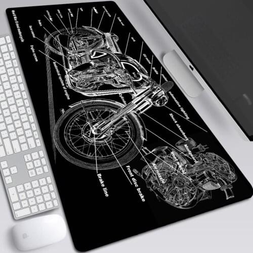 Locomotive Motorcycle Mouse Pad Oversized Office Computer Keyboard Pad Cartoon Locking Student Home Writing Desk Pad