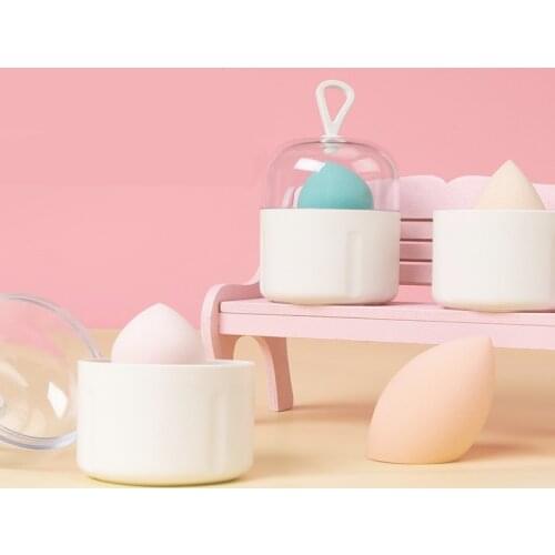 New Mildew proof Powder Puff Drying Holder Portable Makeup Sponge Plastic Storage Box Easy to carry Cosmetic Puff Drying Holder