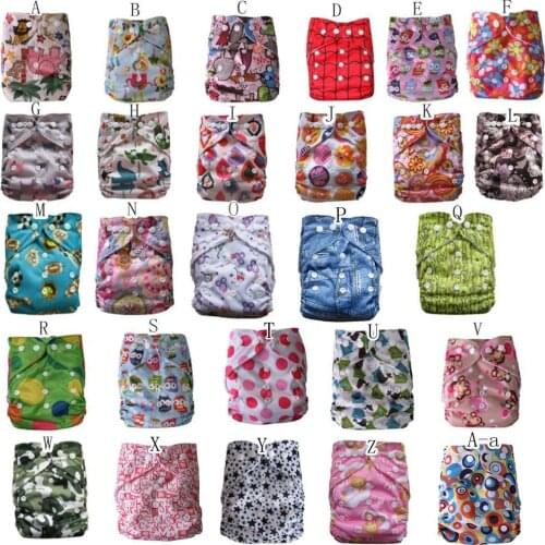 Risunnybaby Diapers Washable And Reusable Adjustable Diapers 1 Diaper + 1 Slub Cotton Suitable For Babies 0-4 Years Old
