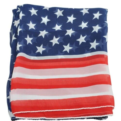 Hot Women Girl Scarves American Flag US Flag Patriotic Theme Scarves