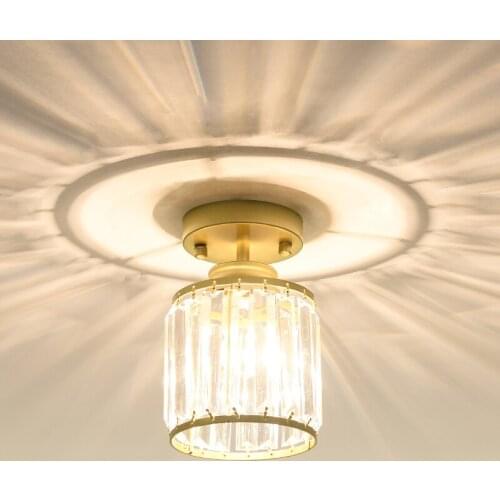Simple and modern aisle lamp corridor lamp crystal lamp ceiling lamp Nordic light luxury entrance hall lamp creative balcony WF