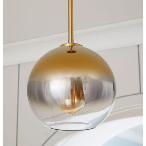 Modern LED Glass Pendant Light For Living Room Kitchen Dinning Room Decor Nordic Retro Crystal Style Lamps Fixture Pendant Lamp