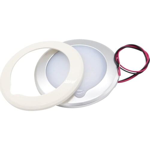 LED RV Ceiling Light 5-Level Brightness Touch Switch Dimmable Indoor Light for Camping Boats Car Headlight Bulbs