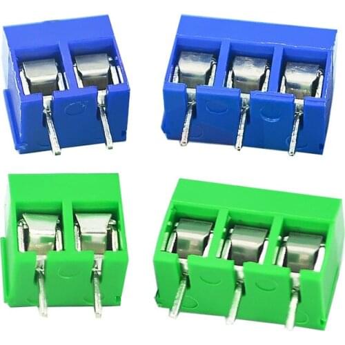 20pcs/Lot Screw 5.08mm 3.5mm Straight Pin PCB Screw Terminal Block Connector KF301-2P KF301-3P KF350-2P KF350-3P Screw Terminal