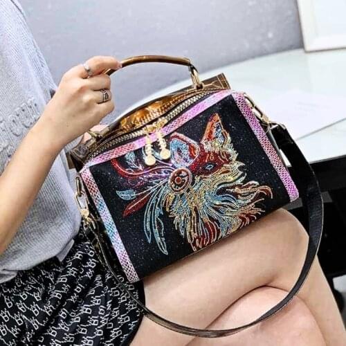 Colorful Rhinestone Bolsas Femininas De Luxo Animal Prints Luxury Brand Shoulder Bag Woman Handbag Tote Crossbody Sac A Main
