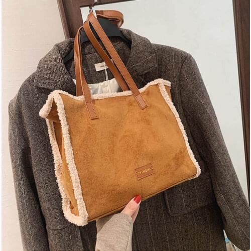 Women Totes Bag Large Capacity Shopper Bag Girl Daily Use High Quality Nubuck Leather Shoulder Bags For Women 2021 Handbag